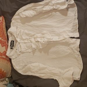 Hot topics social collision button blouse